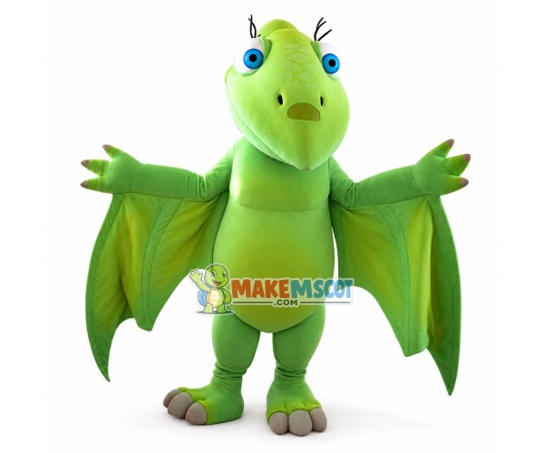 Sharp-billed Green Pterodactyl Mascot Costume Sharp-billed Green Pterodactyl Mascot Costume