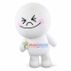 Rumpled Smiling Snowman Doll Mascot Costume Rumpled Smiling Snowman Doll Mascot Costume