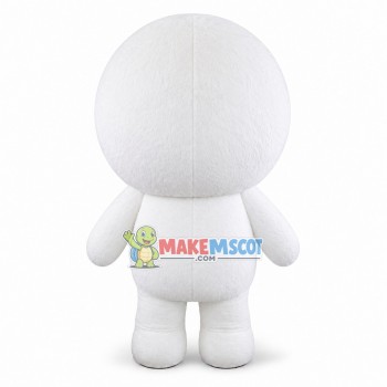 Rumpled Smiling Snowman Doll Mascot Costume Rumpled Smiling Snowman Doll Mascot Costume