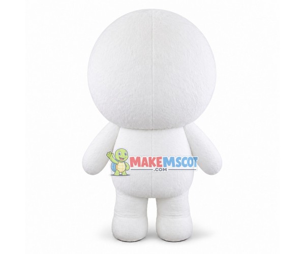 Rumpled Smiling Snowman Doll Mascot Costume Rumpled Smiling Snowman Doll Mascot Costume