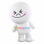 Rumpled Smiling Snowman Doll Mascot Costume