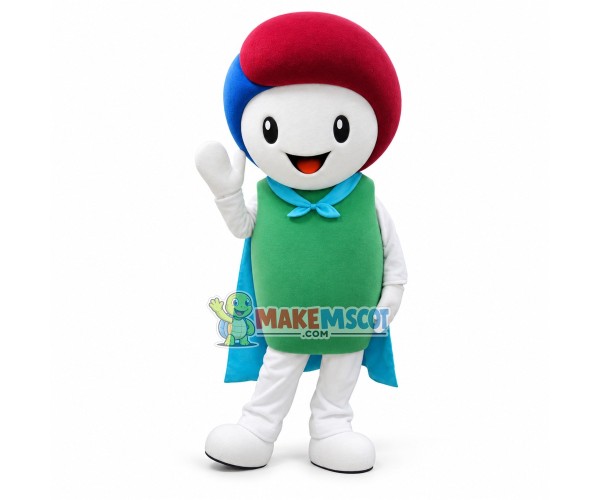 Red-blue Head Doll of Hope Project Mascot Costume