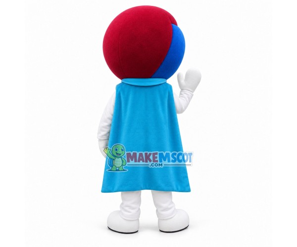 Red-blue Head Doll of Hope Project Mascot Costume