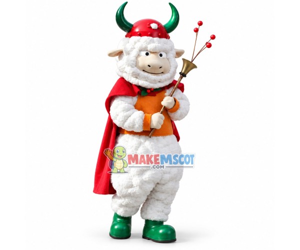Christmas Sheep Mascot Costume for Outdoor Party