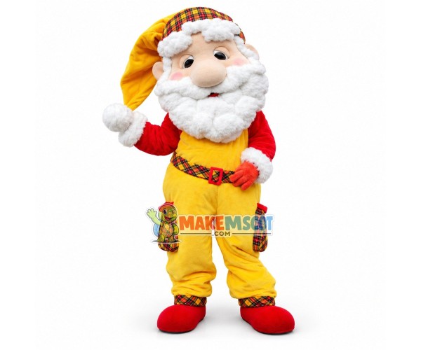 Santa Claus In The Pocket Pants Mascot Costume Santa Claus In The Pocket Pants Mascot Costume