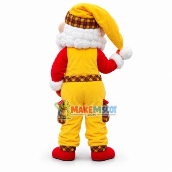 Santa Claus In The Pocket Pants Mascot Costume Santa Claus In The Pocket Pants Mascot Costume