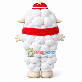 Curly Sheep Wearing Sunglasses Mascot Costume Curly Sheep Wearing Sunglasses Mascot Costume