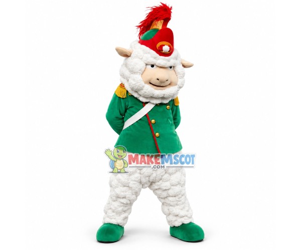 Elegant Sheep Mascot Costume for Christmas Dinner Party