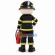 Professional Fireman Holding Fire Extinguisher Mascot Costume Professional Fireman Holding Fire Extinguisher Mascot Costume