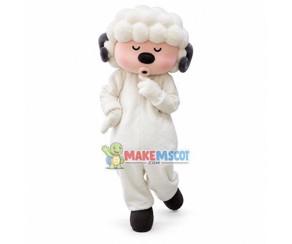 Soft Merry Pure White Sheep Mascot Costume Soft Merry Pure White Sheep Mascot Costume