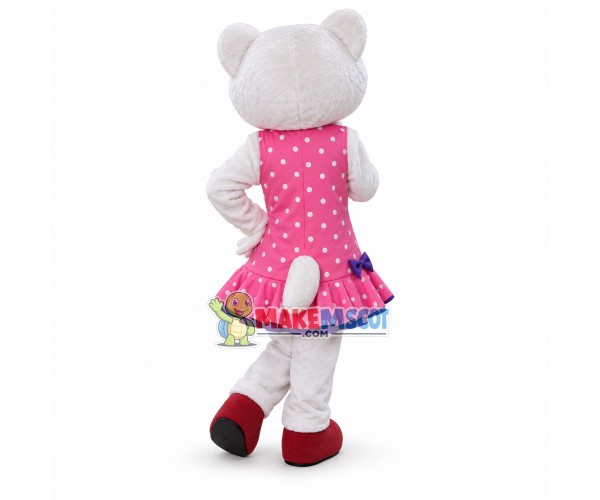 Dressed Up Tiger In The Polka Dot Vest Skirt Mascot Costume Dressed Up Tiger In The Polka Dot Vest Skirt Mascot Costume