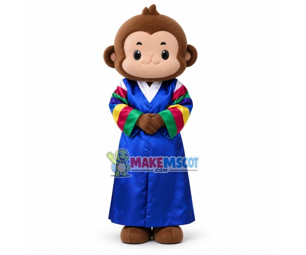 Monkey Couple In Korean Wedding Dress Mascot Costume Monkey Couple In Korean Wedding Dress Mascot Costume