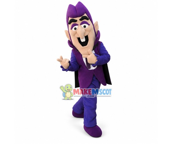 Purple-haired Wizard Elf Mascot Costume Purple-haired Wizard Elf Mascot Costume