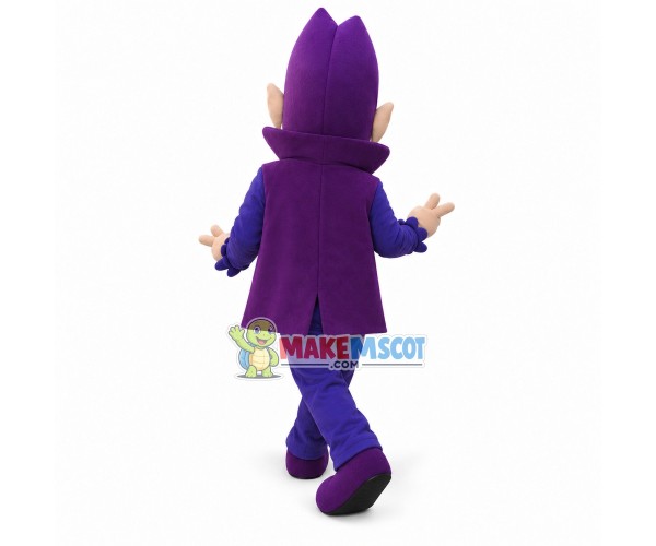 Purple-haired Wizard Elf Mascot Costume Purple-haired Wizard Elf Mascot Costume