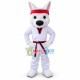 Taekwondo Black Belt Powerful Dog Mascot Costume Taekwondo Black Belt Powerful Dog Mascot Costume