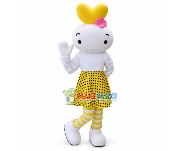 Colored Bunny In The Striped Socks Cartoon Mascot Costume