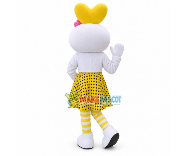 Colored Bunny In The Striped Socks Cartoon Mascot Costume Colored Bunny In The Striped Socks Cartoon Mascot Costume