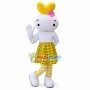 Colored Bunny In The Striped Socks Cartoon Mascot Costume