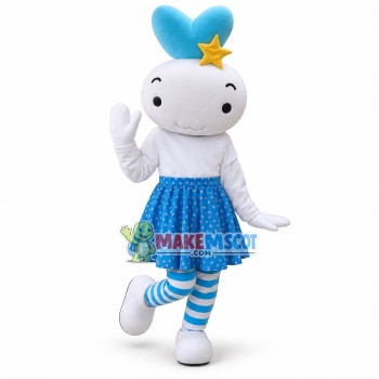 Colored Bunny In The Striped Socks Cartoon Mascot Costume Colored Bunny In The Striped Socks Cartoon Mascot Costume