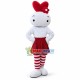 Colored Bunny In The Striped Socks Cartoon Mascot Costume