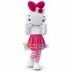 Colored Bunny In The Striped Socks Cartoon Mascot Costume