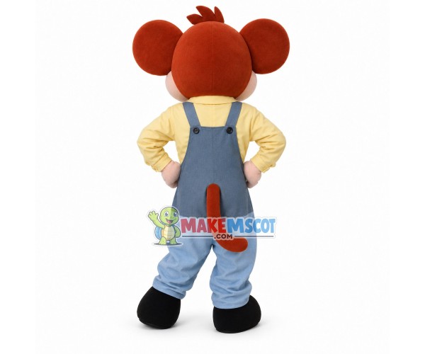 Worker Mouse In Work Clothes Mascot Costume Worker Mouse In Work Clothes Mascot Costume