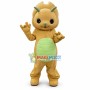 Short Green Horned Baby Dinosaur Mascot Costume