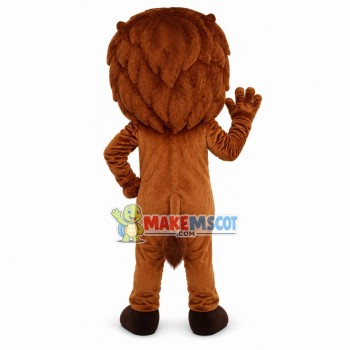 Brown Lion With Serious Expression Mascot Costume Brown Lion With Serious Expression Mascot Costume