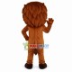 Brown Lion With Serious Expression Mascot Costume Brown Lion With Serious Expression Mascot Costume