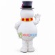 Interesting Snowman In The Flower Hat Mascot Costume