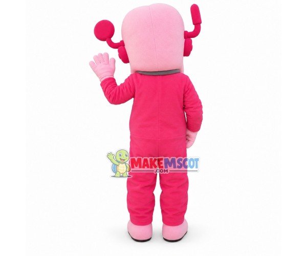Pink Logger Vick of Logging Team Mascot Costume Pink Logger Vick of Logging Team Mascot Costume