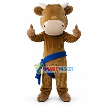 Just Wrestler Brown Bull Mascot Costume Just Wrestler Brown Bull Mascot Costume