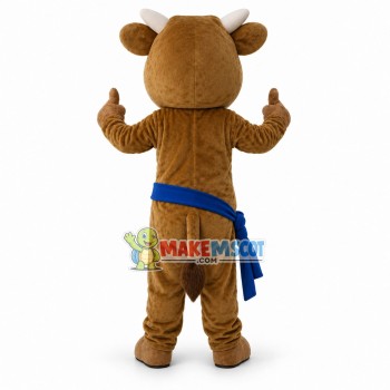 Just Wrestler Brown Bull Mascot Costume Just Wrestler Brown Bull Mascot Costume