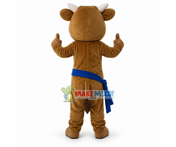 Just Wrestler Brown Bull Mascot Costume Just Wrestler Brown Bull Mascot Costume