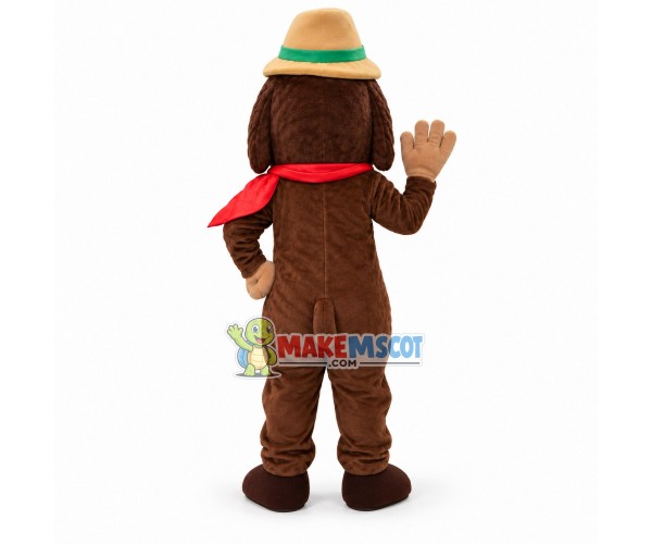 Female Monkey In Red Silk Scarf Mascot Costume Female Monkey In Red Silk Scarf Mascot Costume