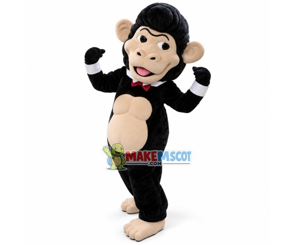 Power Cattle With Handsome Hairstyle Mascot Costume Power Cattle With Handsome Hairstyle Mascot Costume