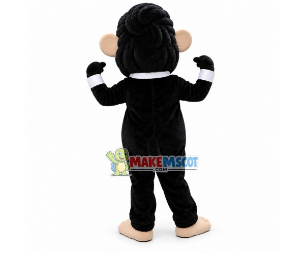 Power Cattle With Handsome Hairstyle Mascot Costume Power Cattle With Handsome Hairstyle Mascot Costume
