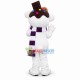 Cute White Bear of Chocolate Factory Mascot Costume Cute White Bear of Chocolate Factory Mascot Costume