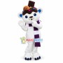 Cute White Bear of Chocolate Factory Mascot Costume
