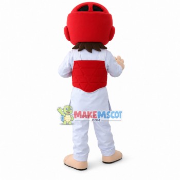 Teen Girl Athlete of Japanese Karate Mascot Costume Teen Girl Athlete of Japanese Karate Mascot Costume