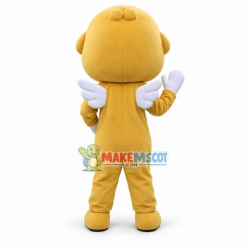 Cartoon Big-nosed Baby Lion With Wings Mascot Costume Cartoon Big-nosed Baby Lion With Wings Mascot Costume