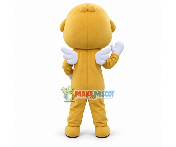 Cartoon Big-nosed Baby Lion With Wings Mascot Costume Cartoon Big-nosed Baby Lion With Wings Mascot Costume