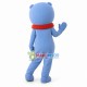 Blue Persian Cat Wearing Collar Mascot Costume Blue Persian Cat Wearing Collar Mascot Costume