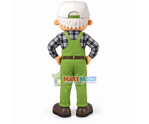 Old Employee of Community Recycle Bin Mascot Costume Old Employee of Community Recycle Bin Mascot Costume