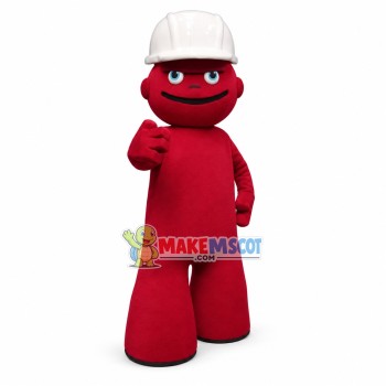 Red Elevator Engineer Doll Mascot Costume