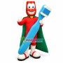 The Red Doll Holding Childrens Toothbrush Mascot Costume