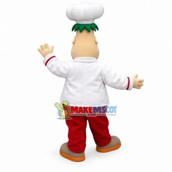 Fat Chef With Big Smile Mascot Costume Fat Chef With Big Smile Mascot Costume