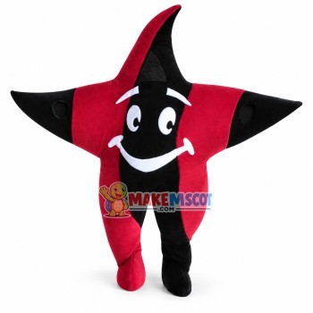 Red & Black Star Doll Cartoon Mascot Costume
