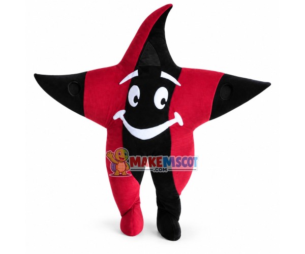 Red & Black Star Doll Cartoon Mascot Costume Red & Black Star Doll Cartoon Mascot Costume