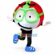Cartoon Red Plush Round Doll Mascot Costume Cartoon Red Plush Round Doll Mascot Costume